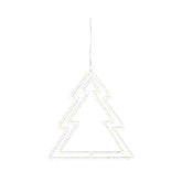 Lumineo BO Micro-Led Acrylic Hanging Deco Tree 35 x 37cm - Clear/Warm White